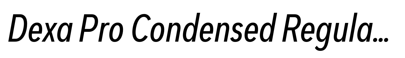 Dexa Pro Condensed Regular Italic